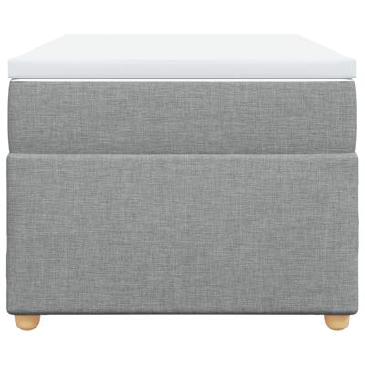 Boxspring met matras stof lichtgrijs 90x190 cm