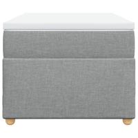 Boxspring met matras stof lichtgrijs 90x190 cm - thumbnail