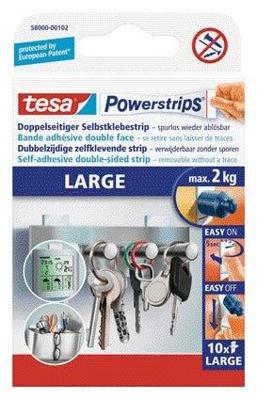 Kleefstrips tesa powerstrips large 2kg | 15 stuks