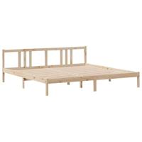 Bedframe met hoofdbord massief grenenhout 180x200 cm - thumbnail