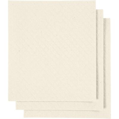 Creativ Company Sponsdoek, afm 17x19,5 cm, off-white, 3 stuk/ 1 doos