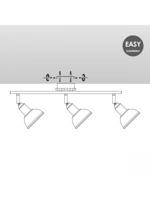 Landelijke LED Opbouwspot Denver - Naturel - 58/10.5/24cm - Dimbaar - plafonniere gemaakt van hout en metaal - inclusief LED lichtbron - E14 fitting - 4W - 400lm - 2700K - warm wit licht - thumbnail