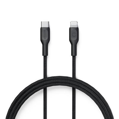 Cygnett Lightning-naar-USB-C-kabel, 2,2 m, zwart