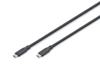 Digitus AK-300342-010-S USB-C-kabel USB 3.2 Gen2 USB-C stekker 1.00 m Zwart (mat) Uitstekende verouderingseigenschappen, Flexibel, Flexibele binnenader, - thumbnail