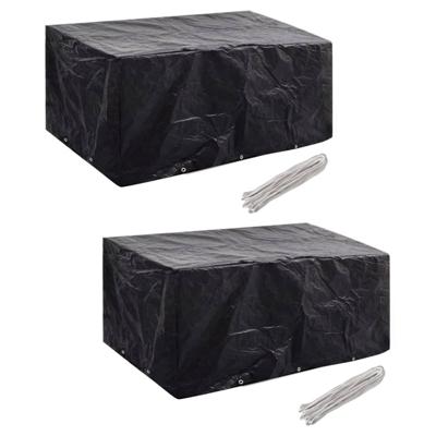 VidaXL Tuinmeubelhoezen poly rattan 2 st 6-persoons 240x140 cm