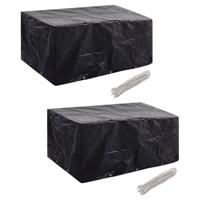 VidaXL Tuinmeubelhoezen poly rattan 2 st 6-persoons 240x140 cm - thumbnail
