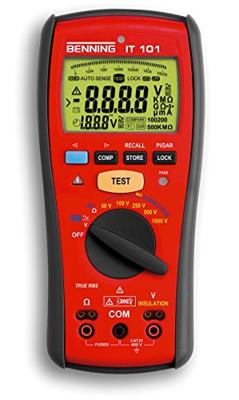Benning Isolatie-/weerstandsmeter | 0,1-600 V AC/DC V | 50 kohm-20 Gohm | 1 stuk - 044033 044033 Benning Isolatie-/weerstandsmeter | 0,1-600 V AC/DC V | 50 kohm-20 Gohm | 1 stuk - 044033 044033