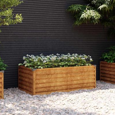 VidaXL Verhoogde tuinbak 100x50x36 cm cortenstaal