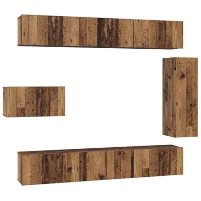 Tv-meubelset 8 pcs Oud hout 30.5 x 30 x 90 cm Bewerkt hout