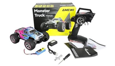 Amewi MAX20 blau-pink Blauw, Pink Brushed 1:20 RC modelauto voor beginners Elektro Monstertruck 4WD RTR 2,4 GHz Amewi MAX20 blau-pink Blauw, Pink Brushed 1:20 RC modelauto voor beginners Elektro Monstertruck 4WD RTR 2,4 GHz