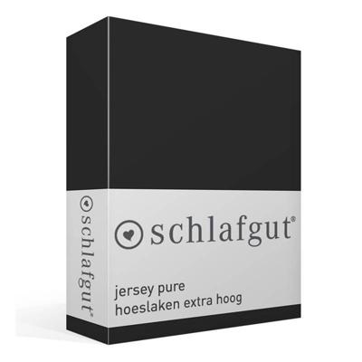 Schlafgut Schlafgut Pure Jersey Boxspring Hoeslaken S - 90x190 - 100x220 799 off-Black