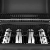 Gasbarbecue-grill met 4 branders zwart - thumbnail