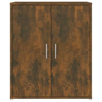 VidaXL Schoenenkast 60x35x70 cm bewerkt hout gerookt eikenkleurig