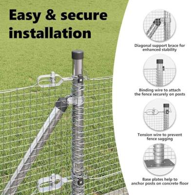 VidaXL Afrasteringspaal zilver 10 x 0,5 m (16 x 16 mm gaas) staal