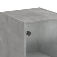 Hoge kast met glazen deur 35x37x142 cm betongrijs - thumbnail