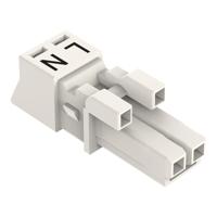 WAGO 890-222 Netstekker WINSTA MINI Bus, recht Totaal aantal polen: 2 16 A Wit 1 stuk(s) - thumbnail