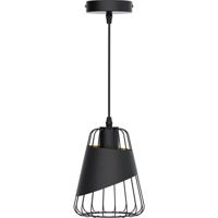 Retro Zwarte LED Hanglamp met E27 Fitting - Klassiek Ijzeren Frame - thumbnail