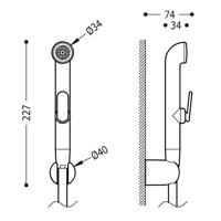 Especial Bidet douche kit Draaibare kraanhals 29995001 Tres - thumbnail