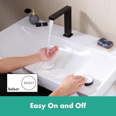 Hansgrohe Tecturis E 2-gats wastafelkraan 150 CoolStart met waste, mat zwart