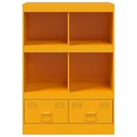 Hoge kast 67x39x95 cm staal mosterdgeel - thumbnail