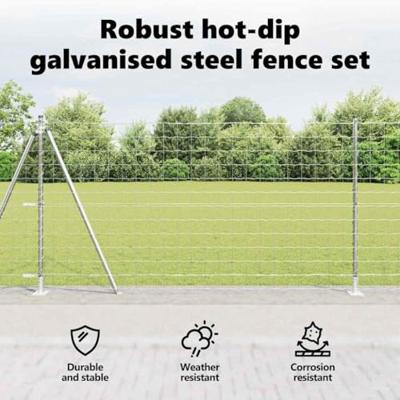 VidaXL Hek met paal zilver 1,2 x 10 m staal