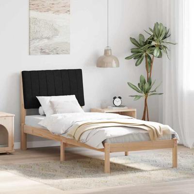 Bedframe met hoofdeinde Bruin 80 x 200 cm Stof