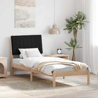 Bedframe met hoofdeinde Bruin 80 x 200 cm Stof - thumbnail
