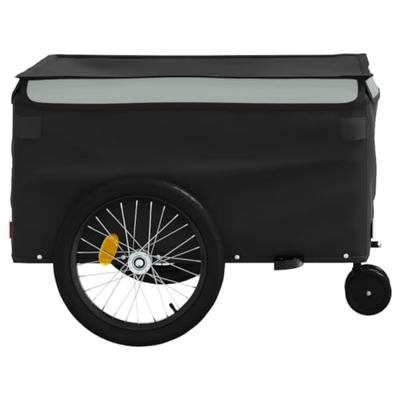 Fietstrailer 45 kg ijzer zwart en grijs Fietstrailer 45 kg ijzer zwart en grijs