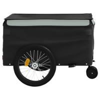 Fietstrailer 45 kg ijzer zwart en grijs - thumbnail