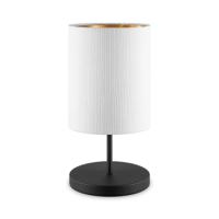 Scandinavische stijl Tafellamp - Corduroy Lampenkap - Cilinder - Wit - ø20 x 40 cm - E27 Fitting - Geschikt voor Woonkamers en slaapkamers - Met schakelaar - thumbnail