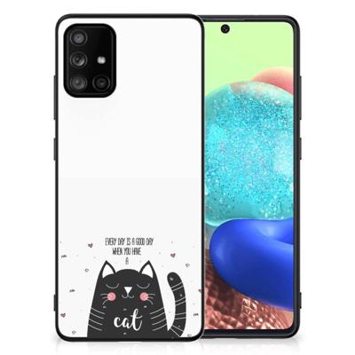 Samsung Galaxy A71 Hoesje Cat Good Day
