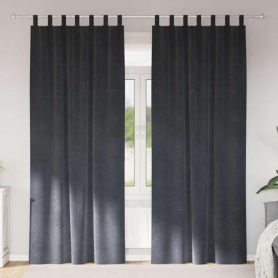 VidaXL Verduisterende gordijnen 2 pcs lichtgrijs 140 x 260 cm fluweel