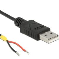 Delock 85664 USB-kabel USB 2.0 USB-A stekker, Open kabeleinde 1.50 m Zwart - thumbnail