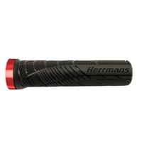 Herrmans handvatten Shark Density 130 mm zwart/rood per set - thumbnail