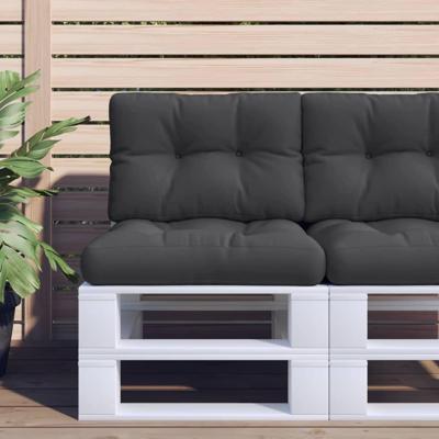 VidaXL Palletkussen 50x40x12 cm stof zwart VidaXL Palletkussen 50x40x12 cm stof zwart