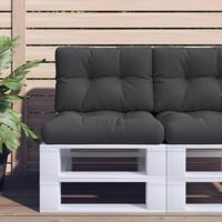 VidaXL Palletkussen 50x40x12 cm stof zwart - thumbnail