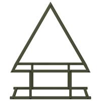 Brandhoutrek 50x25x60 cm koudgewalst staal olijfgroen - thumbnail