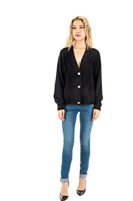 Only Onlella Piumo Ls Cardigan Nca Knt 15259564 Vest Black