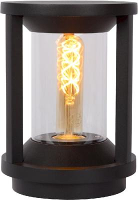 Lucide CADIX - Sokkellamp - Ø 16 cm - 1xE27 - IP65 - Zwart