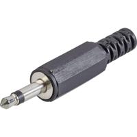 TRU COMPONENTS 1559792 Jackplug 3,5 mm Stekker, recht Aantal polen: 2 Mono Zwart 1 stuk(s) - thumbnail