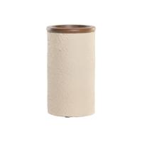 Vaas Home ESPRIT Bruin Beige Terra cotta Mangohout 16 x 16 x 30 cm - thumbnail