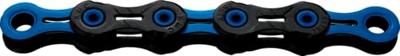 KMC ketting dlc11 black/blue 118s waxed