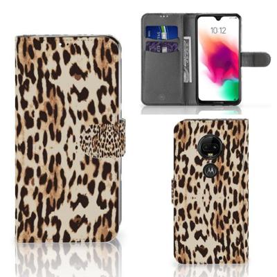 Motorola Moto G7 | G7 Plus | Telefoonhoesje | Met pasjeshouder | Leopard Motorola Moto G7 | G7 Plus | Telefoonhoesje | Met pasjeshouder | Leopard