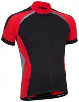 Avento Fietsshirt korte mouw heren zwart/rood/zilver maat S - thumbnail