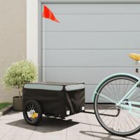 Fietstrailer 30 kg ijzer zwart en grijs - thumbnail