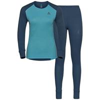 Odlo Active Warm Eco Special Set Dames Thermoset Blue Wing Teal - Reef Waters L - thumbnail
