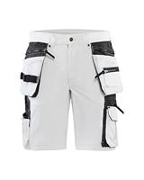 Blåkläder Schildersshort met 4-weg stretch 10881645 | Wit/Donkergrijs | Maat 48 - 7330509750124 - thumbnail