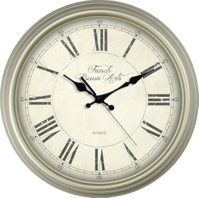 EUROTIME 89891-12 Wandklok Kwarts 31 cm Ivoor