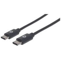 Manhattan 354882 USB-kabel USB 2.0 USB-C stekker 3.00 m Zwart - thumbnail