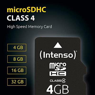 Intenso High Capacity SD (MicroSDHC) microSDHC-kaart 8 GB Class 4 Incl. SD-adapter